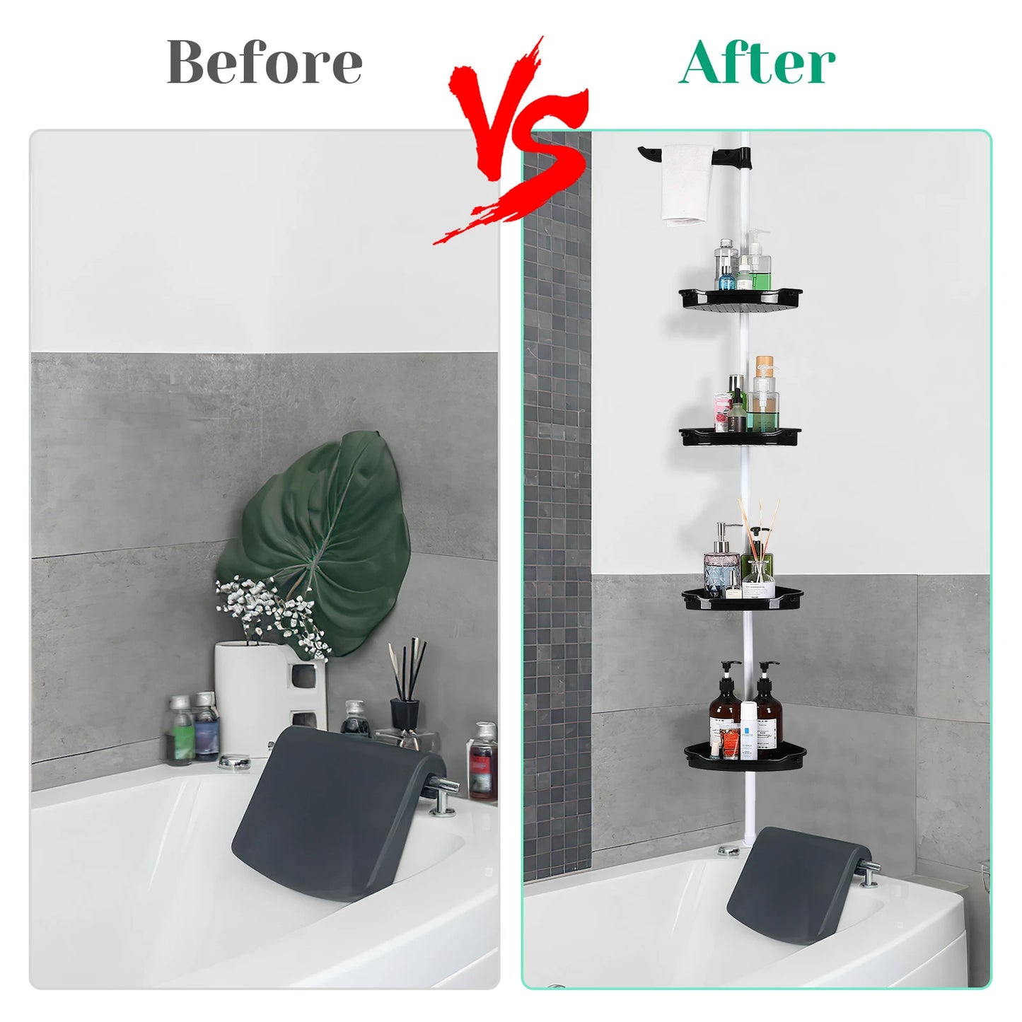 Corner Shower Caddy with Tension Pole
