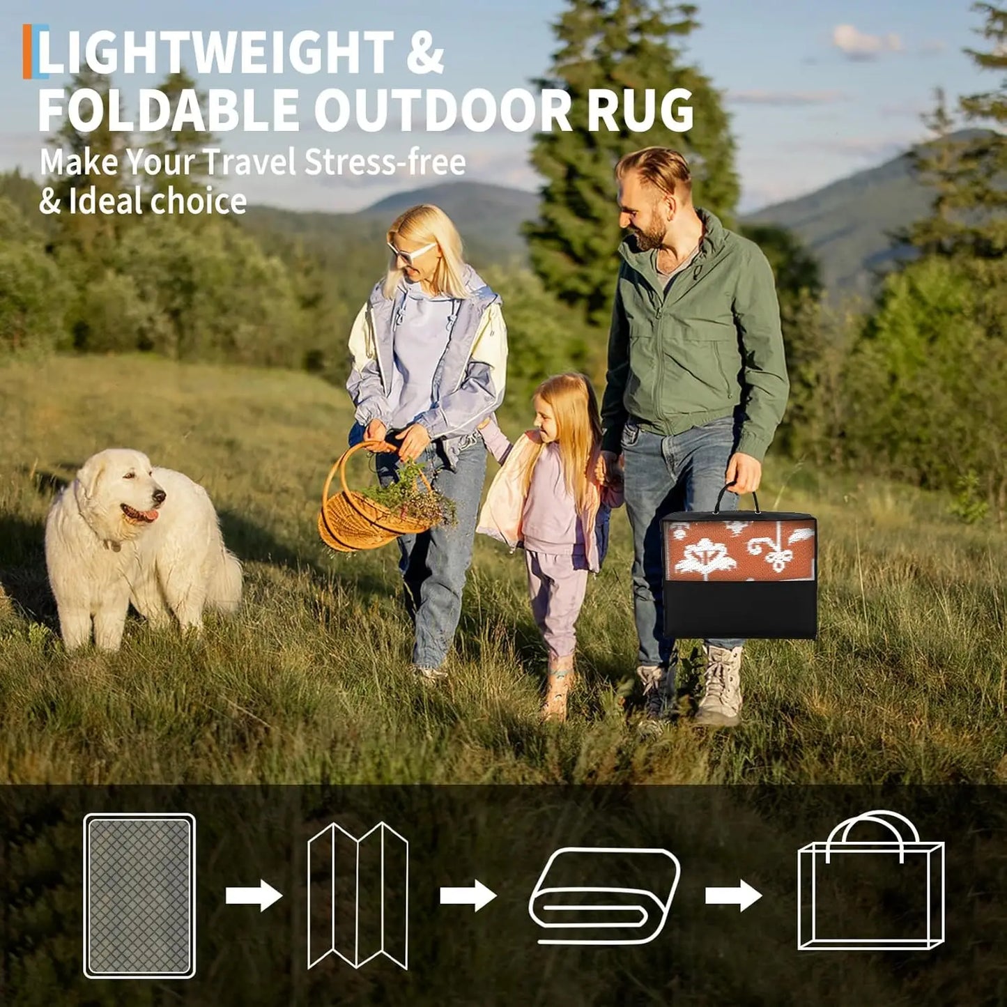 Waterproof Outdoor Rug Stain-Resistant Plastic Straw Carpet