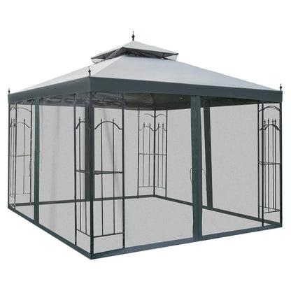 10x10ft Outdoor Retractable Pergola Canopy Metal Patio Shade Shelter for Backyard Porch Party Garden Grill Gazebo, Customized