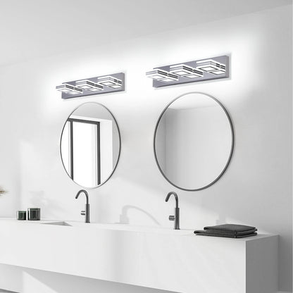 LED Black/Chrome Vanity Lights