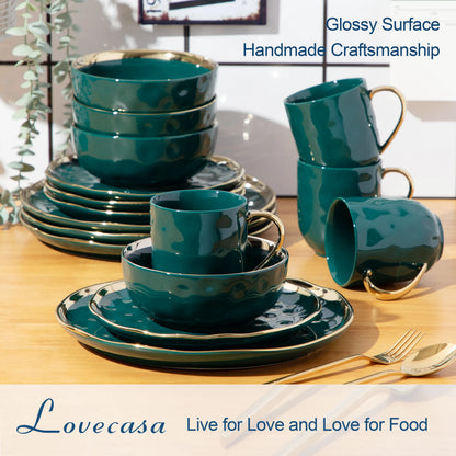 Green Porcelain Dinnerware Set