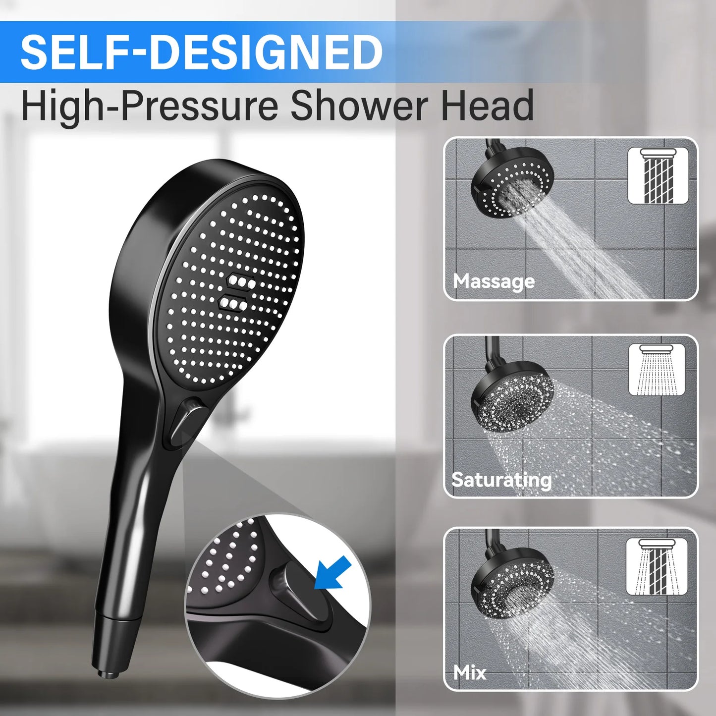 High Pressure Dual Shower Head