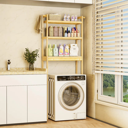 Bamboo 3-Layer Height Adjustable Shelf