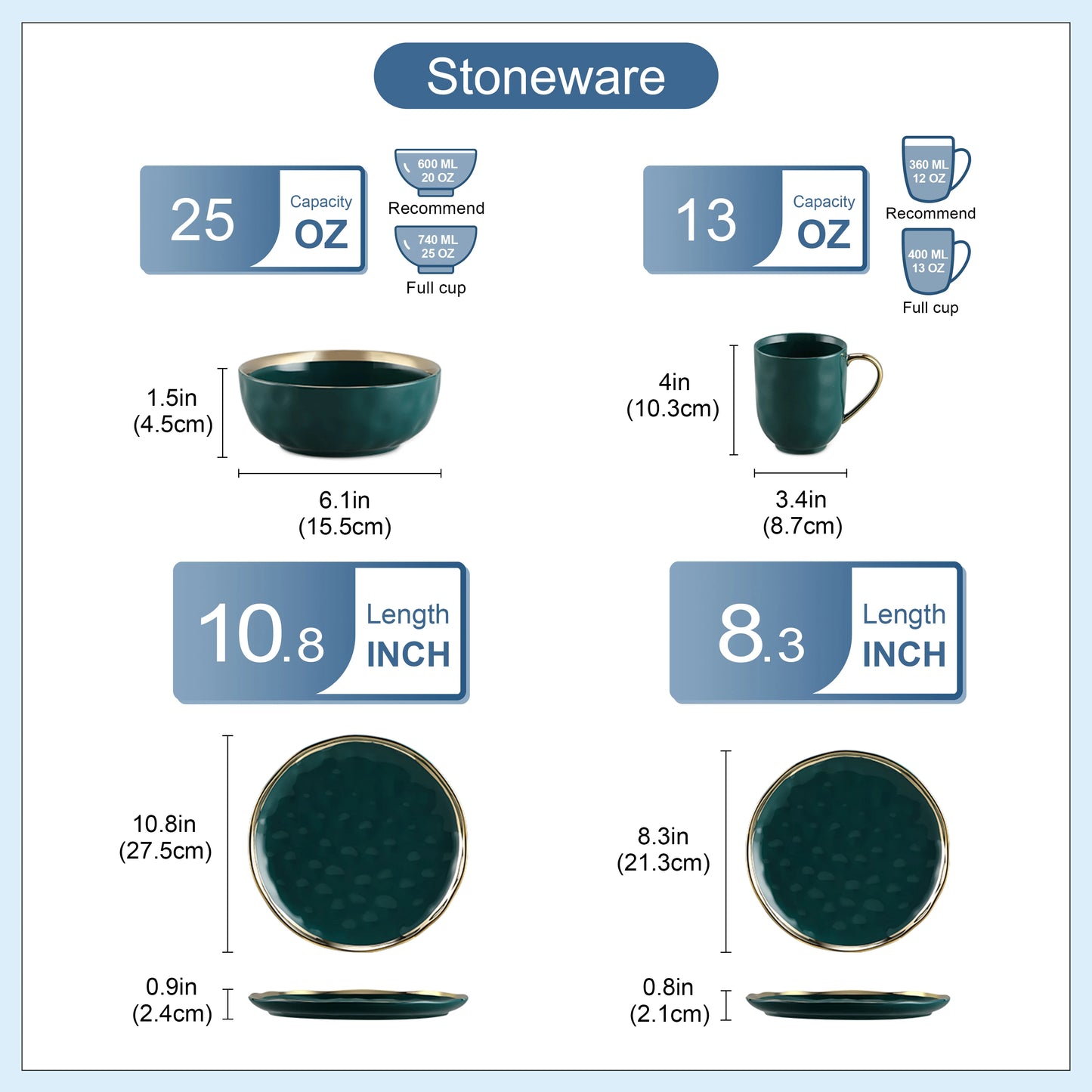 Green Porcelain Dinnerware Set