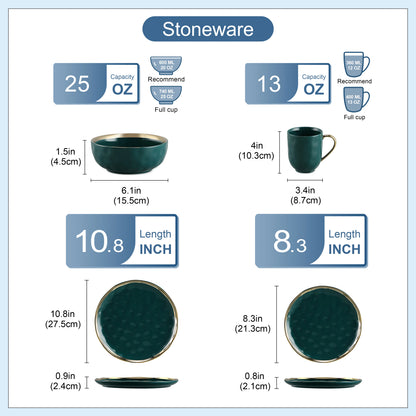 Green Porcelain Dinnerware Set