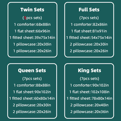 5pcs/7pcs Bedding Sets