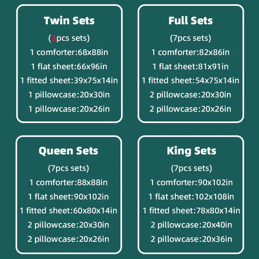 5pcs/7pcs Bedding Sets