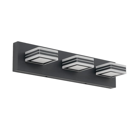 LED Black/Chrome Vanity Lights