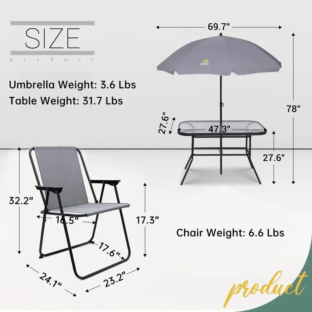 Outdoor 8 Piece Dining Sets with Removable Umbrella