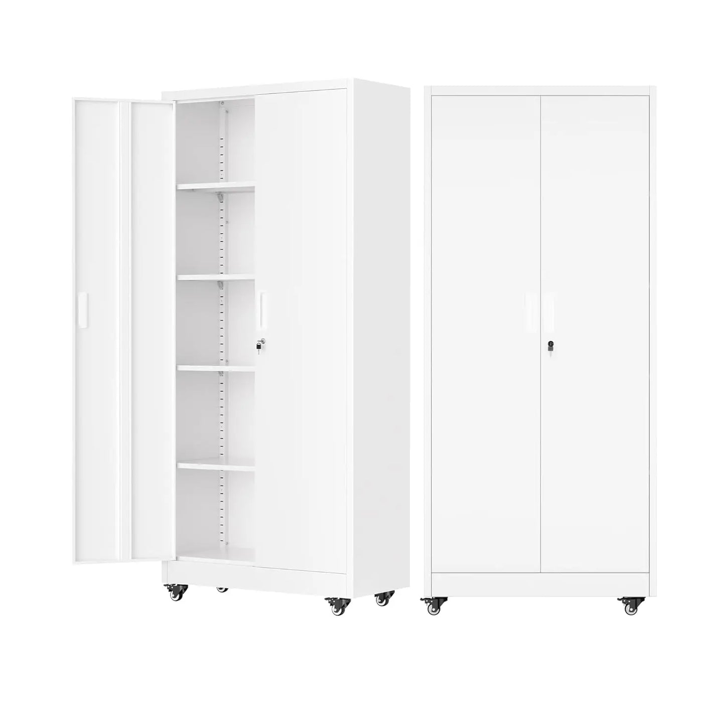Metal Storage Cabinet with Wheels