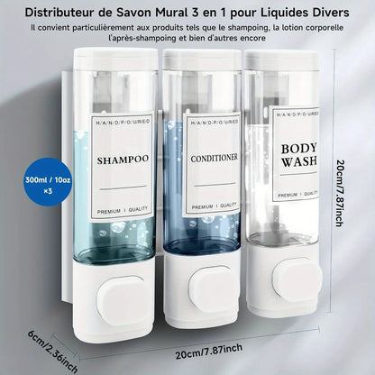 3-in-1 Shampoo Conditioner Body Wash Dispenser