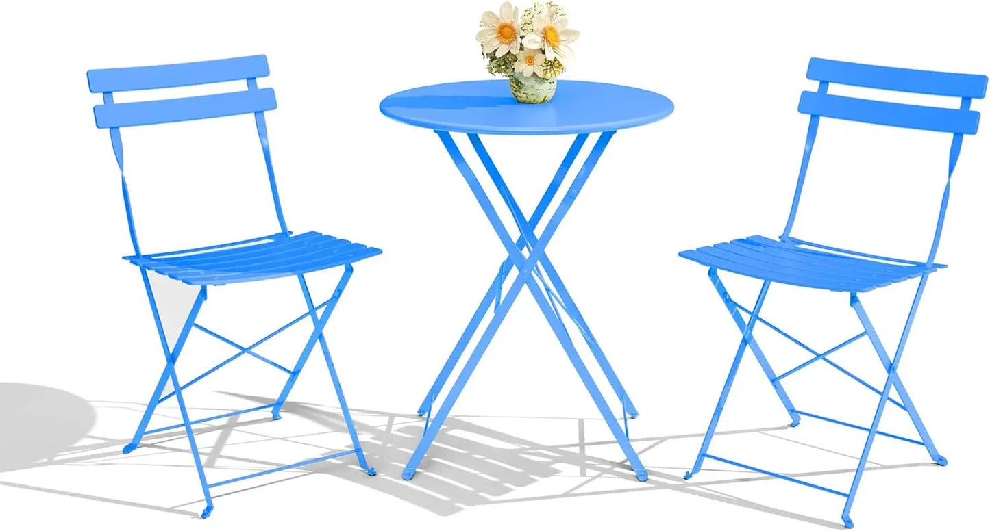 Foldable Bistro Set, Table and 2 Chairs