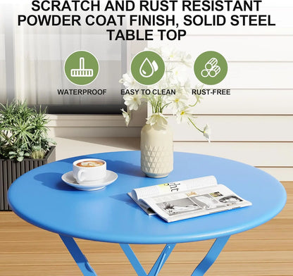 Foldable Bistro Set, Table and 2 Chairs