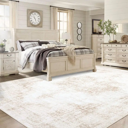 8x10 Vintage Rug Washable Living Room Retro Medallion Distressed Soft Low Pile