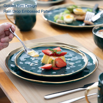 Green Porcelain Dinnerware Set