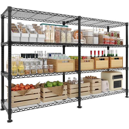 Heavy Duty Metal 4-Tier Wire Rack Shelves