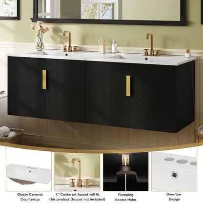 Bathroom Vanity Set with Separate Ceramic Sink