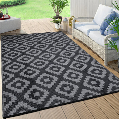 Outdoor Rug Plastic Straw Reversible  Rug