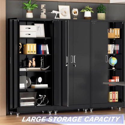 Metal Storage Cabinet with Wheels