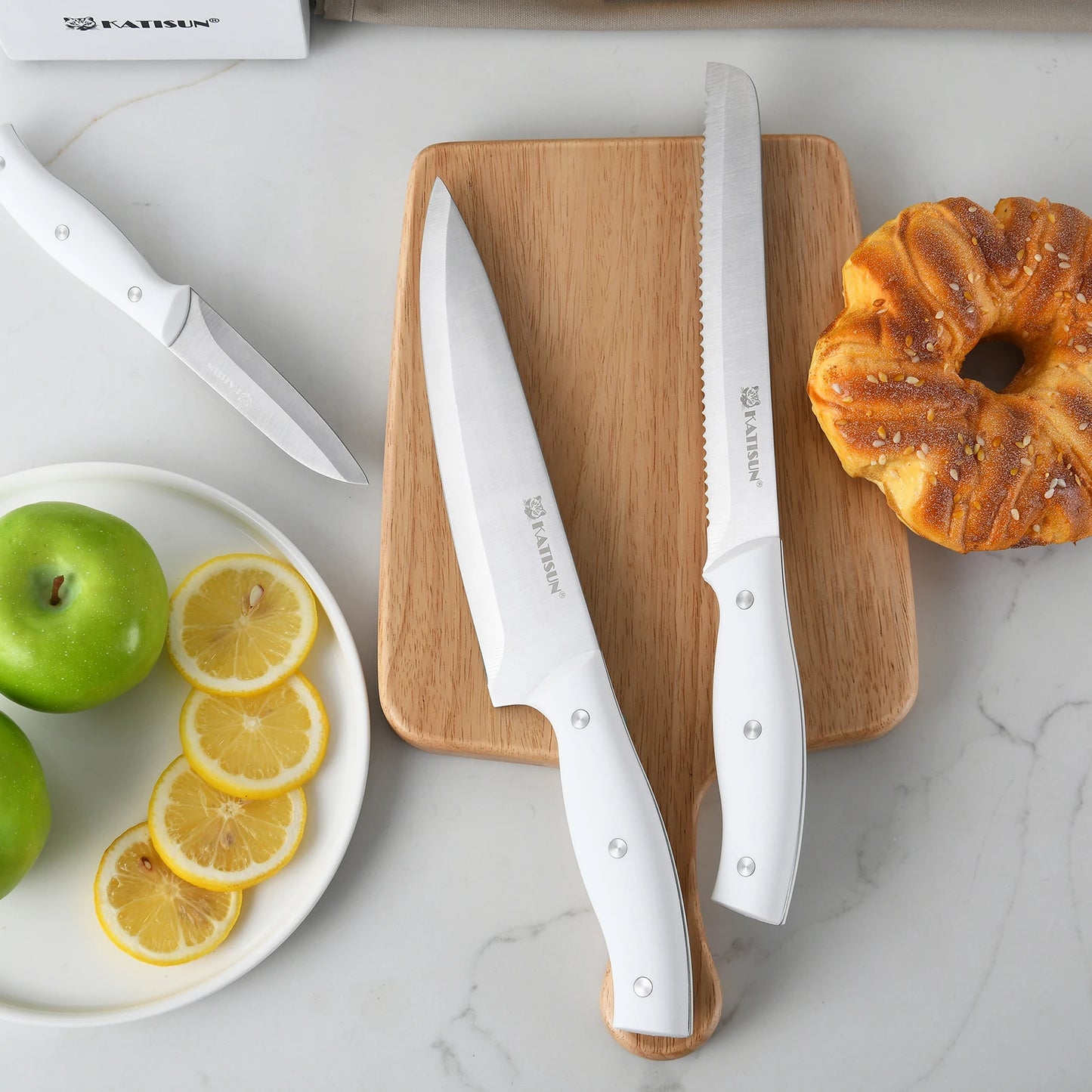 White Knife Set