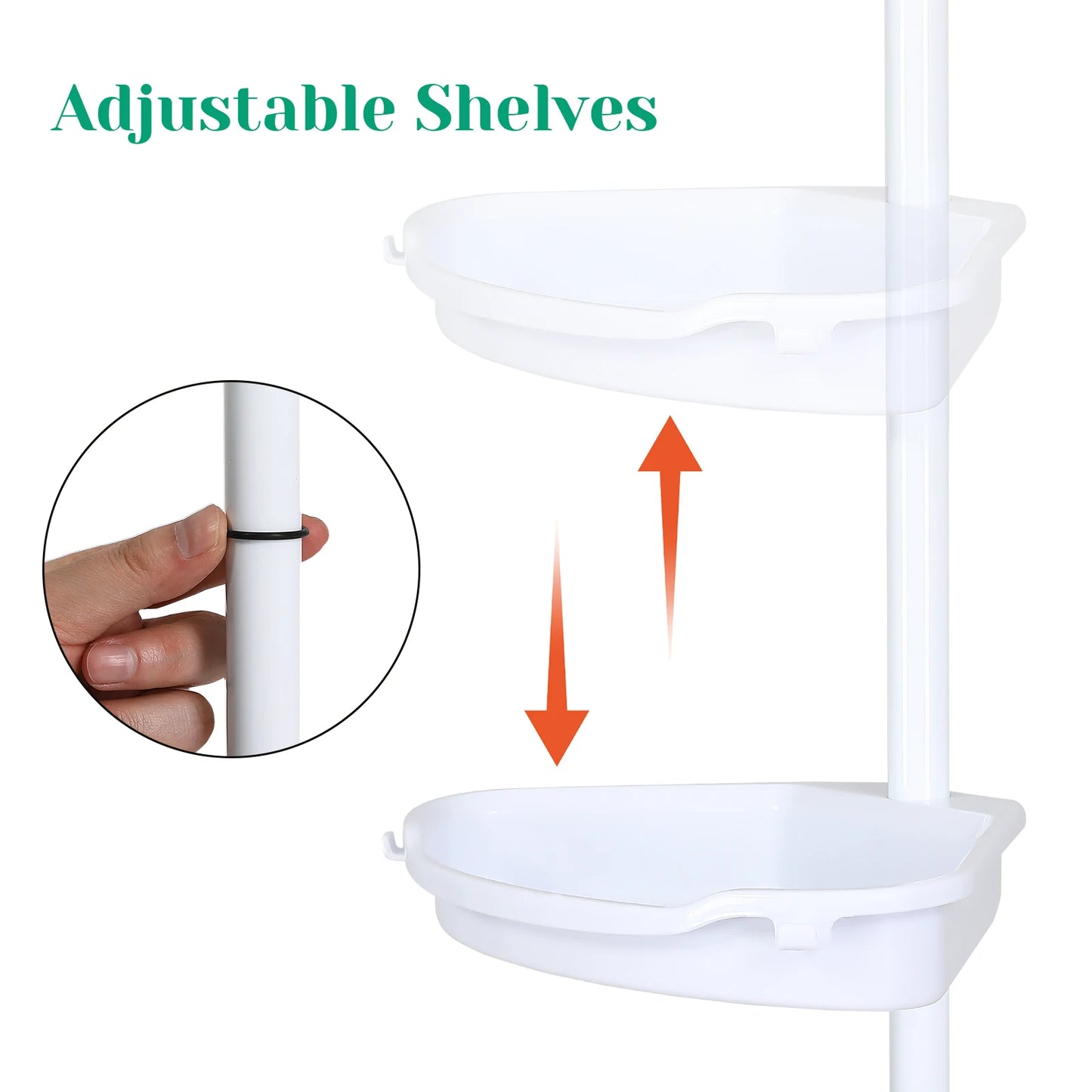Corner Shower Caddy with Tension Pole