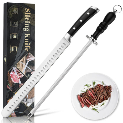 Slicing Knife and Sharpening Rod