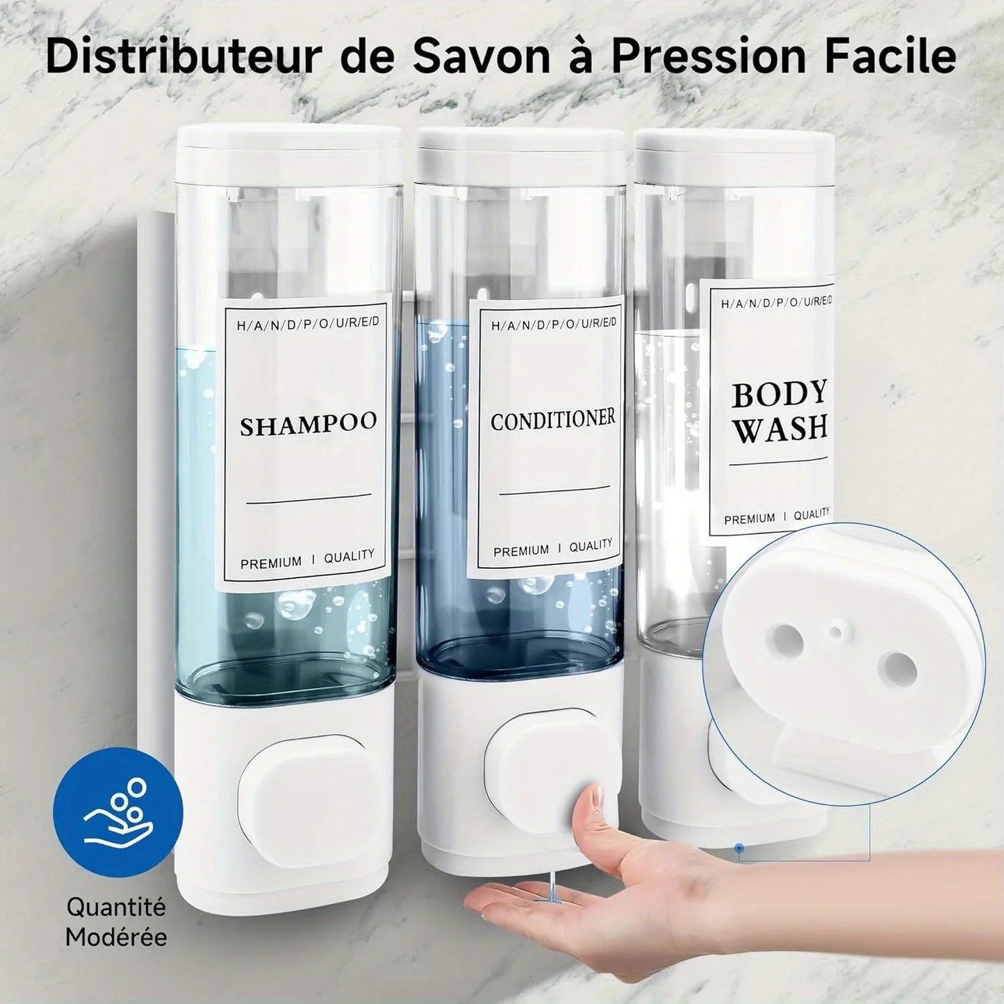 3-in-1 Shampoo Conditioner Body Wash Dispenser