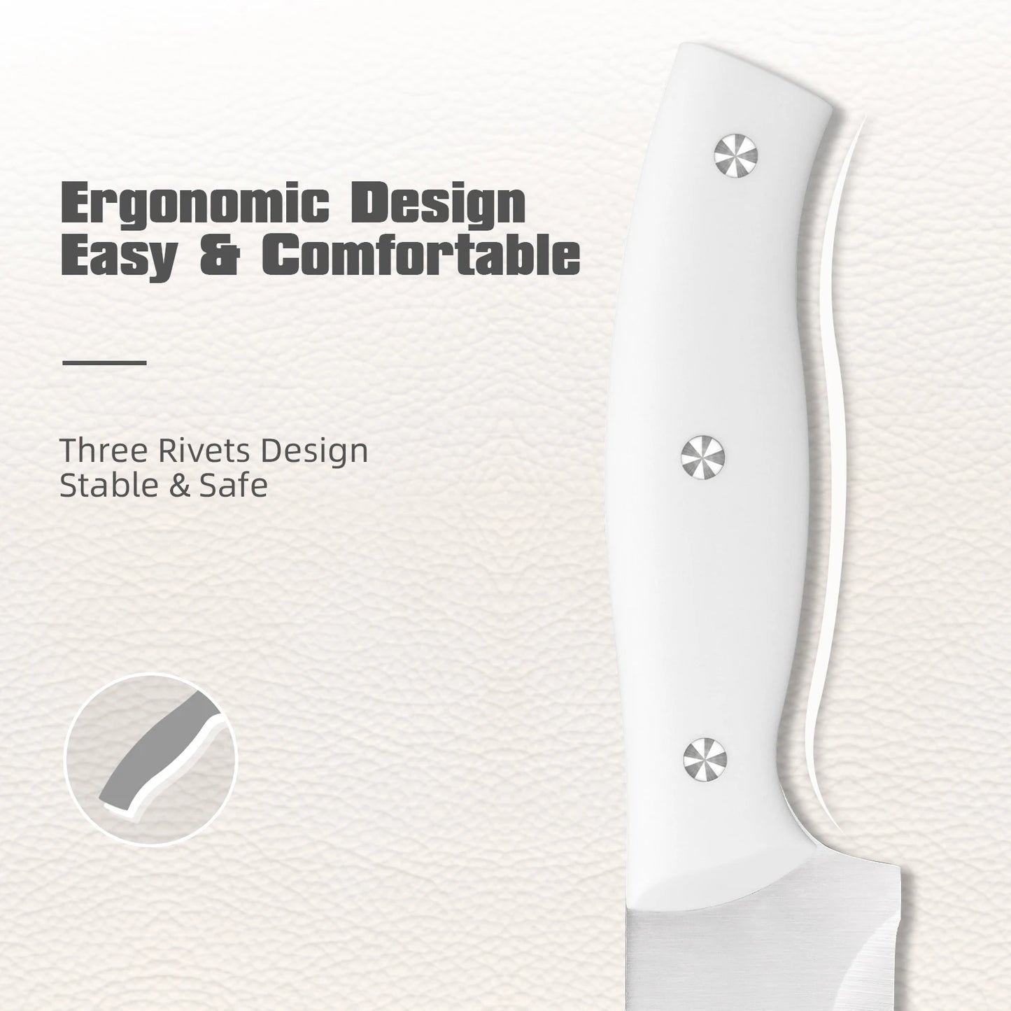 White Knife Set