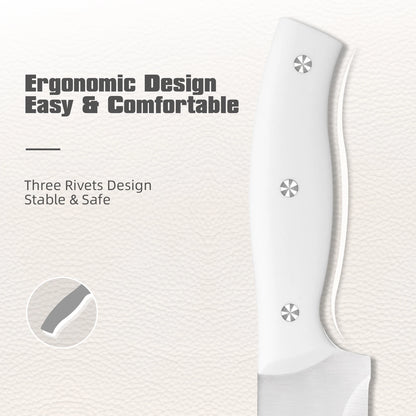 White Knife Set