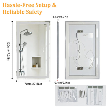 LED Bathroom Mirror Built-in Bluetooth Speaker