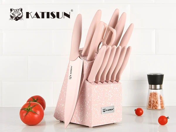 Pink Kitchen Knife Set
