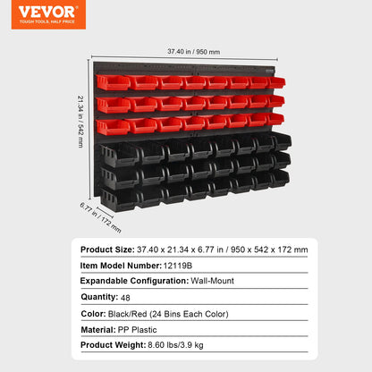 48pcs Parts Storage Bins