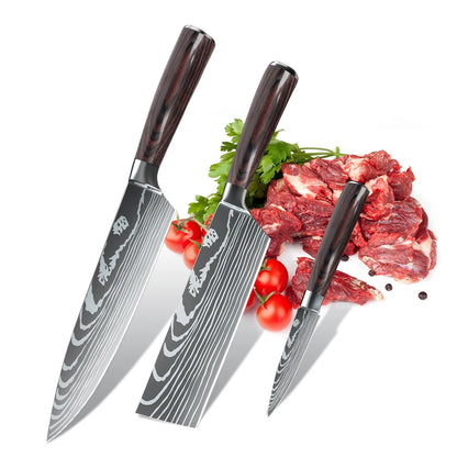 3 Piece High Carbon Stainless Steel Chef Knife set