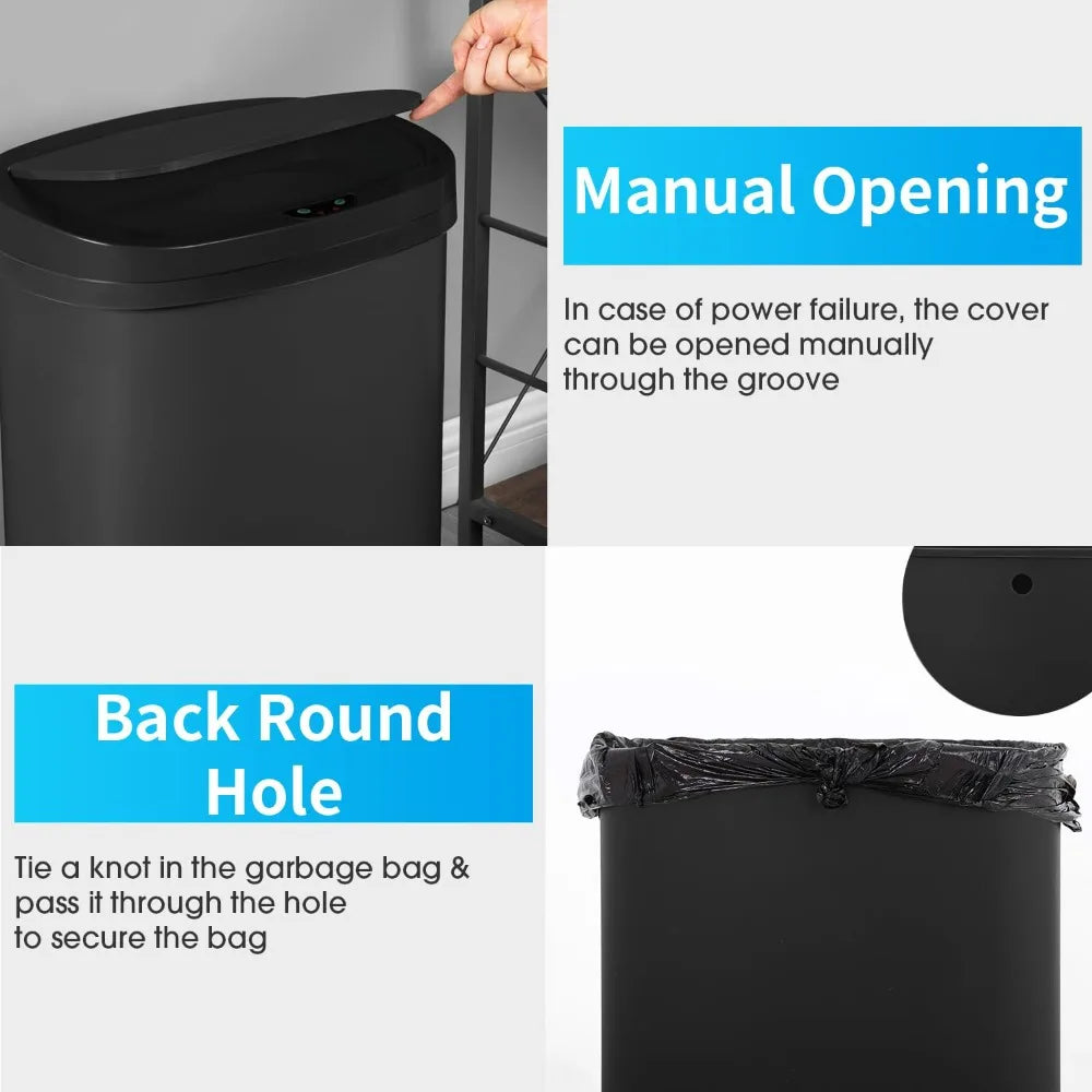 Trash Can with Automatic Lid