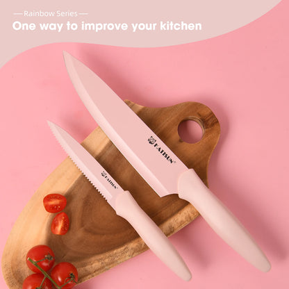 Pink Kitchen Knife Set