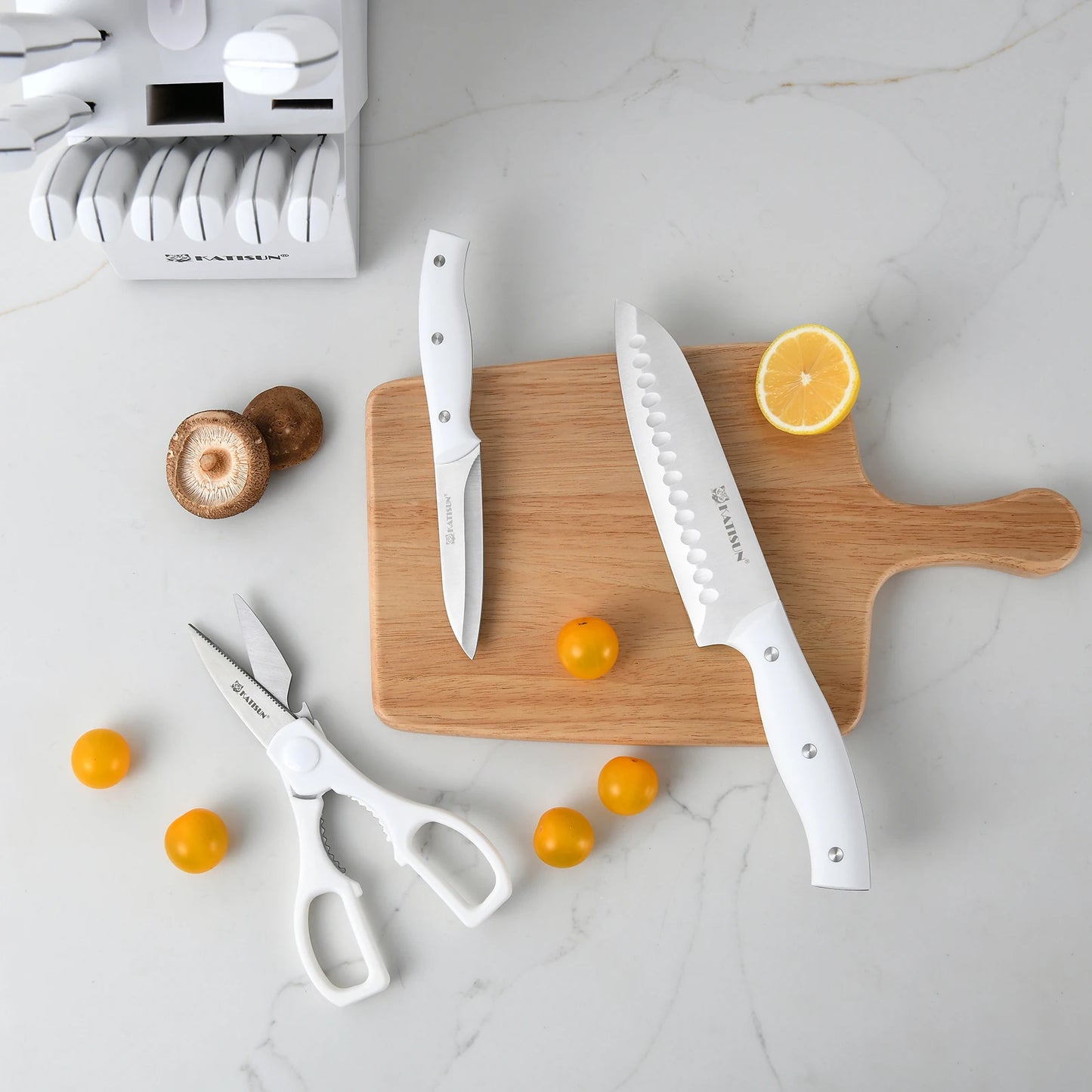 White Knife Set