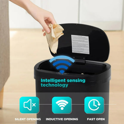Trash Can with Automatic Lid
