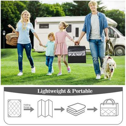 Reversible Waterproof 6x9 Patio Plastic Straw Rug