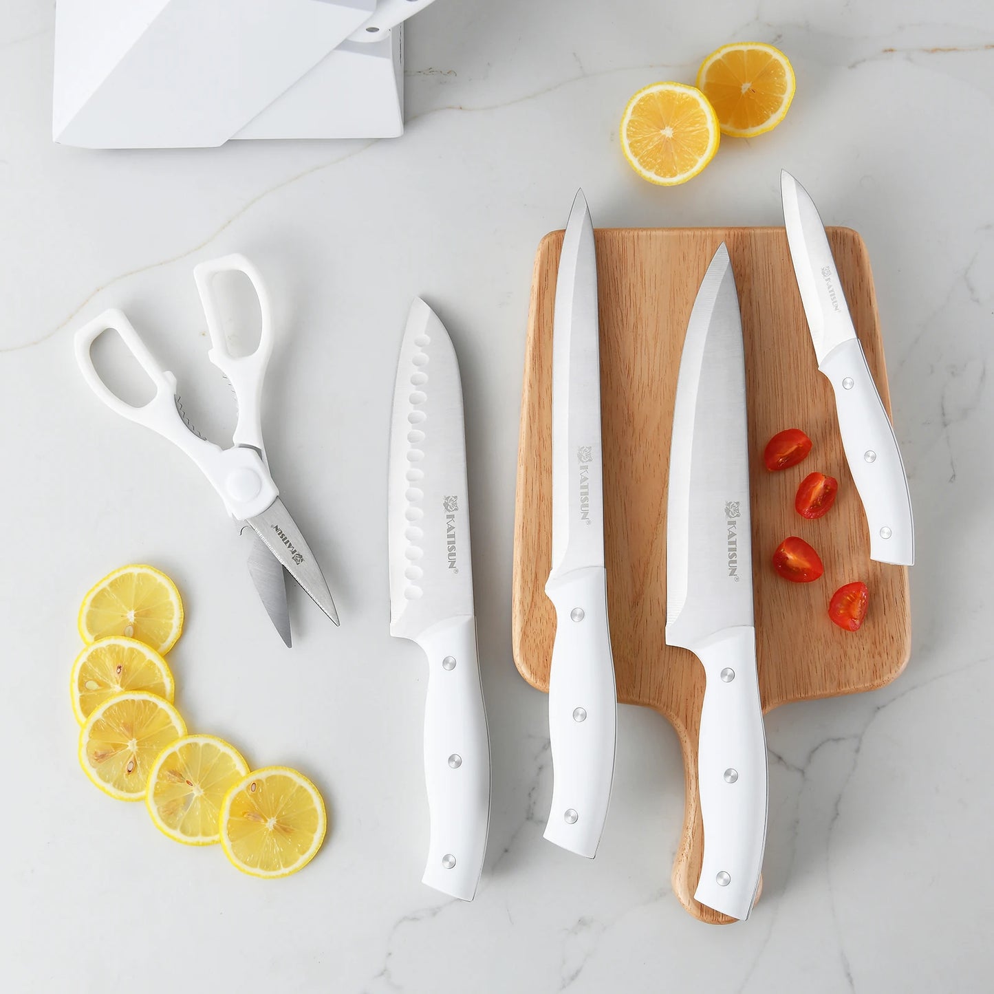 White Knife Set