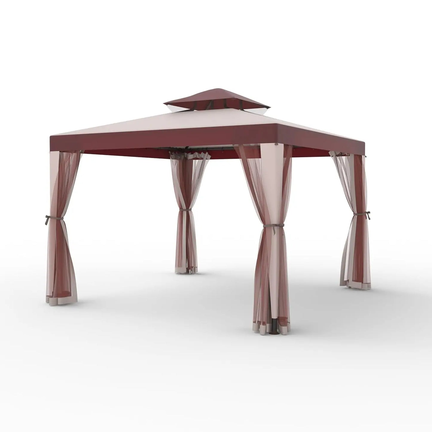 10x10 Patio Gazebo Canopy Removable Netting Shade Garden Backyard Deck Lawn Customized