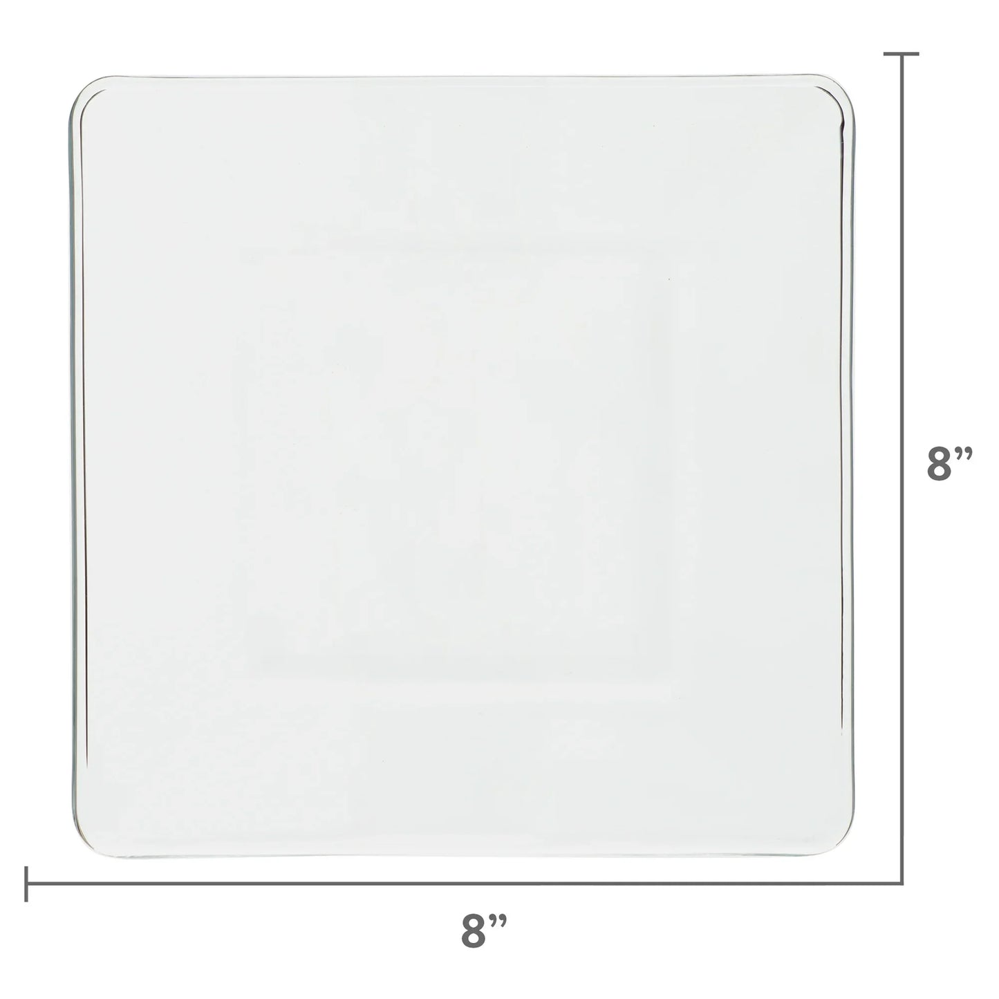 Square Clear Glass Dinnerware Set