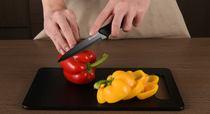 16 Pieces Carbon Steel Knife Set with Cutting Board