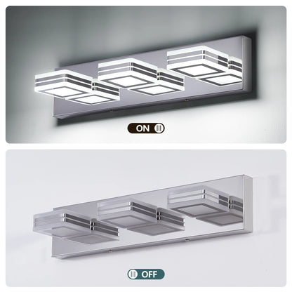 LED Black/Chrome Vanity Lights