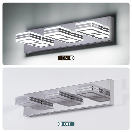 LED Black/Chrome Vanity Lights