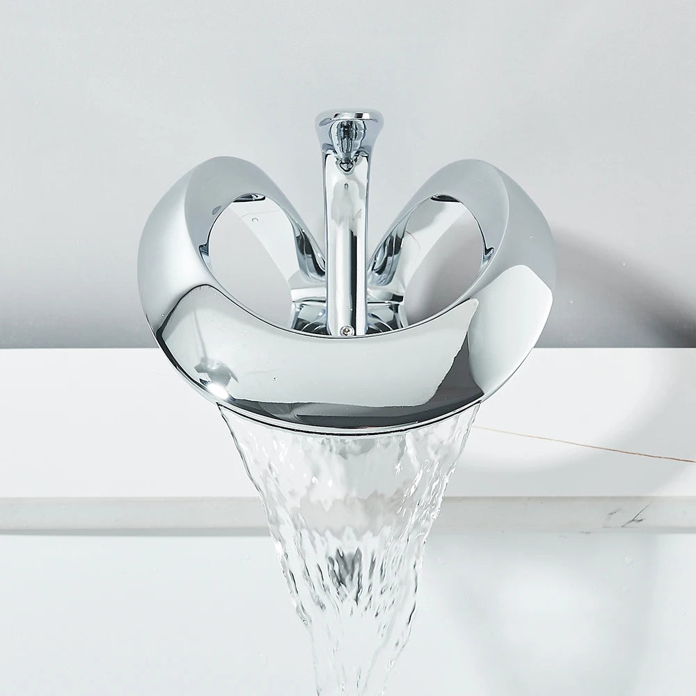 Waterfall Basin Faucet Deck Mounted