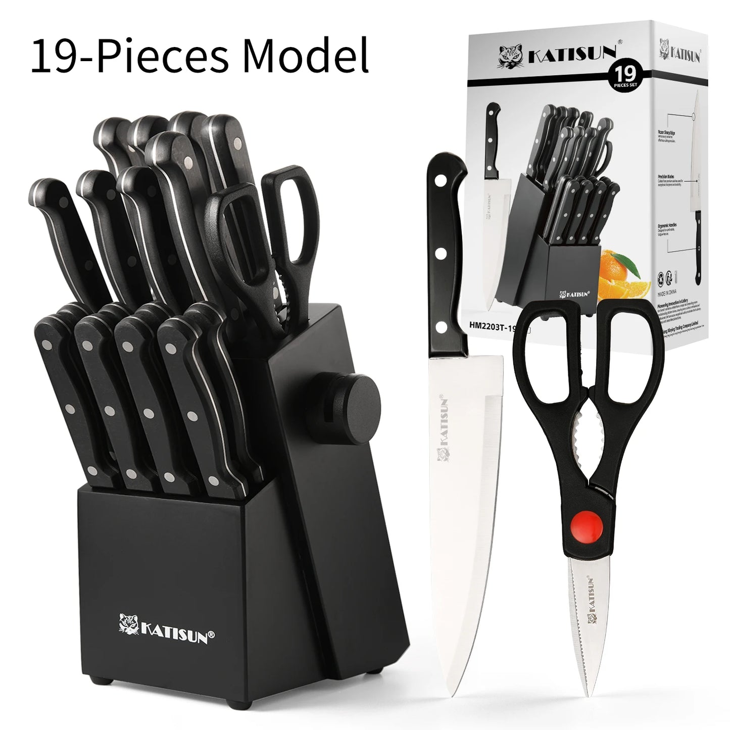 Carbon Steel Knife Block Set