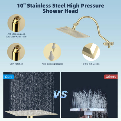 Rainfall Shower Head Handheld Spray Combo