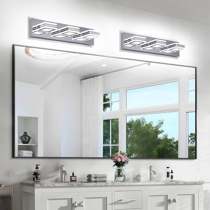 LED Black/Chrome Vanity Lights