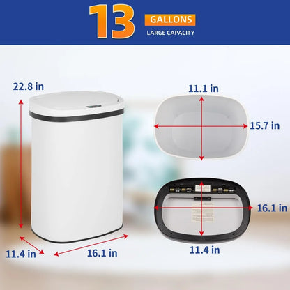 Trash Can with Automatic Lid