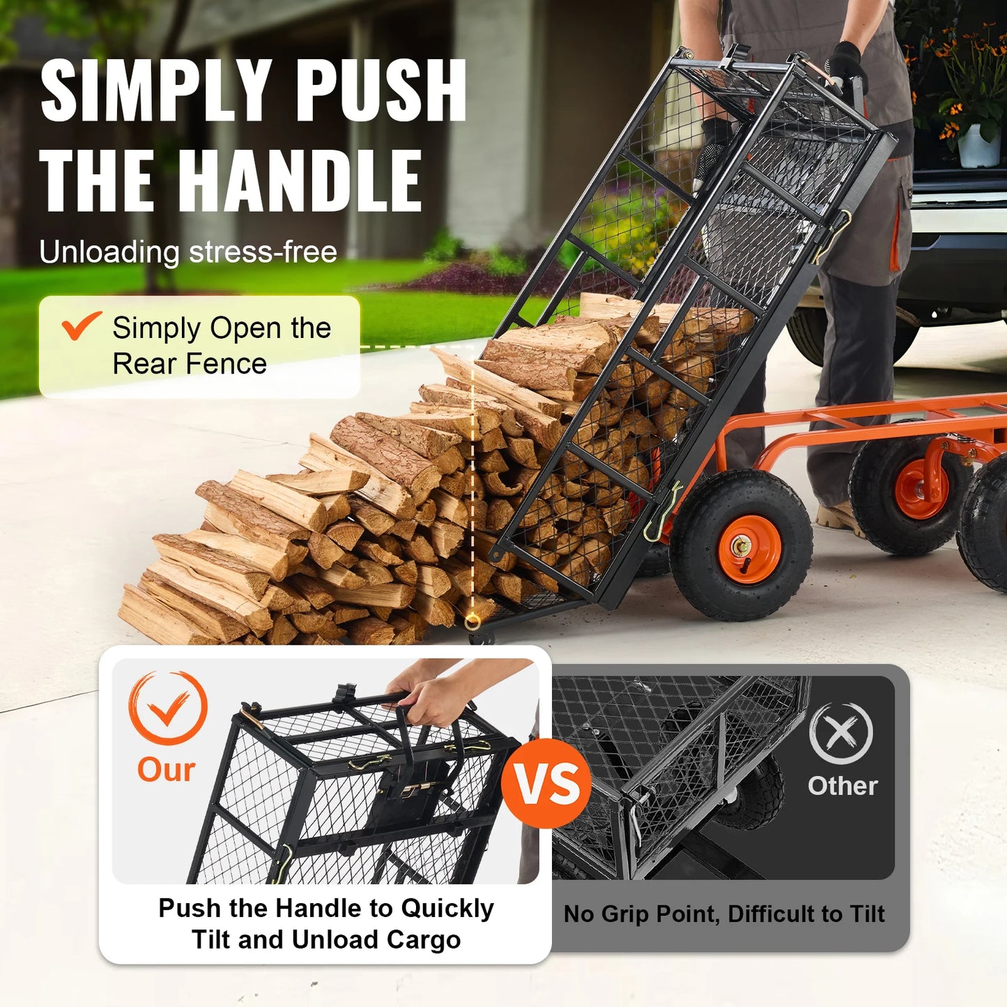 Sturdy Metal Garden Cart